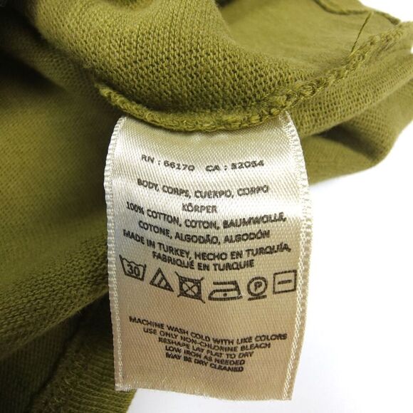 NEW Anthropologie Postmark Slub Knit Asymmetrical Ruffle Top Holly Green Small - Picture 7 of 7